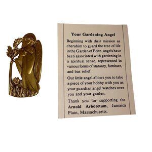 Exclusively From Museums By Procreations Vintage Gold Gardening Angel Pin